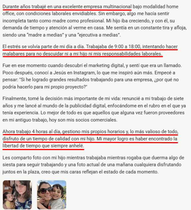 Testimonio de alumno 7