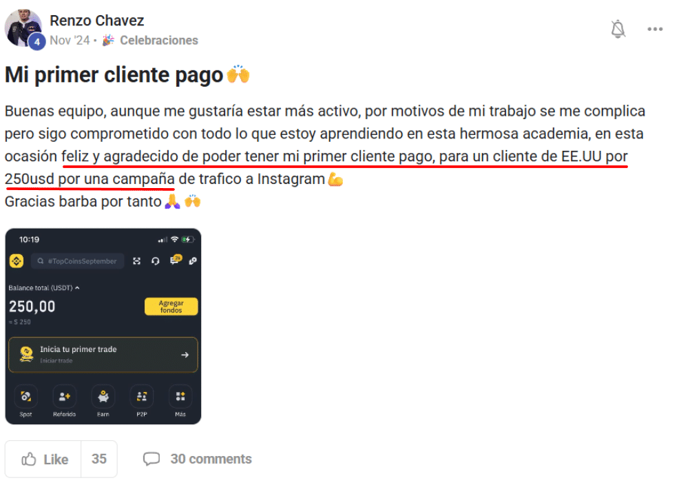 Testimonio de alumno 21